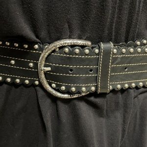 Brighton belt thick sz 40 black studs